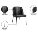 Meridian Jagger Black Vegan Leather Dining Chair IMAGE 9
