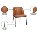 Meridian Jagger Cognac Vegan Leather Dining Chair IMAGE 9