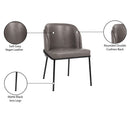 Meridian Jagger Grey Vegan Leather Dining Chair IMAGE 9