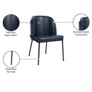 Meridian Jagger Navy Vegan Leather Dining Chair IMAGE 9