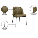 Meridian Jagger Olive Vegan Leather Dining Chair IMAGE 9