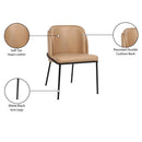 Meridian Jagger Tan Vegan Leather Dining Chair IMAGE 9