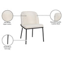 Meridian Jagger White Vegan Leather Dining Chair IMAGE 9
