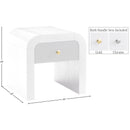 Meridian Artisto White End Table IMAGE 14