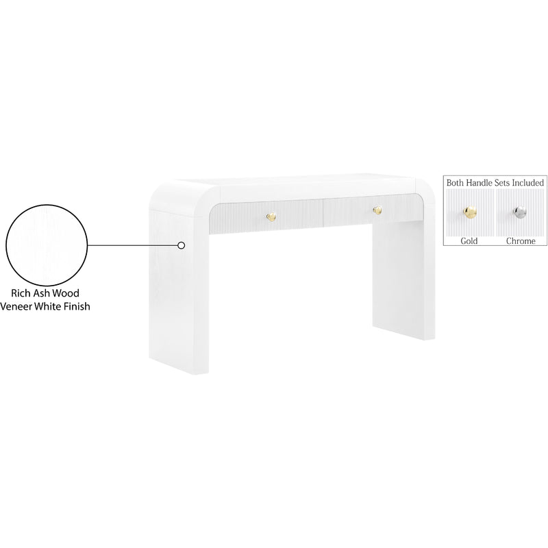 Meridian Artisto White Console Table IMAGE 17