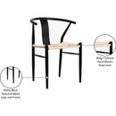 Meridian Beck Beige Hand Woven Rope Dining Chair IMAGE 8