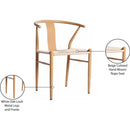 Meridian Beck Beige Hand Woven Rope Dining Chair IMAGE 8