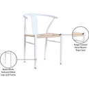 Meridian Beck Beige Hand Woven Rope Dining Chair IMAGE 8