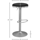 Meridian Brody Black Velvet Adjustable Stool IMAGE 5