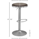Meridian Brody Grey Velvet Adjustable Stool IMAGE 5