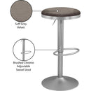 Meridian Brody Grey Velvet Adjustable Stool IMAGE 6