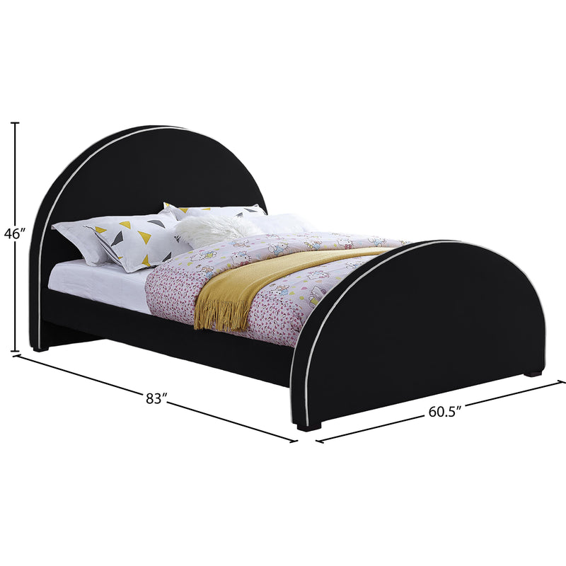 Meridian Brody Black Velvet Full Bed IMAGE 7