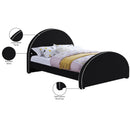 Meridian Brody Black Velvet Full Bed IMAGE 8