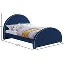 Meridian Brody Navy Velvet King Bed IMAGE 7