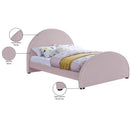 Meridian Brody Pink Velvet Full Bed IMAGE 8