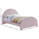 Meridian Brody Pink Velvet King Bed IMAGE 7