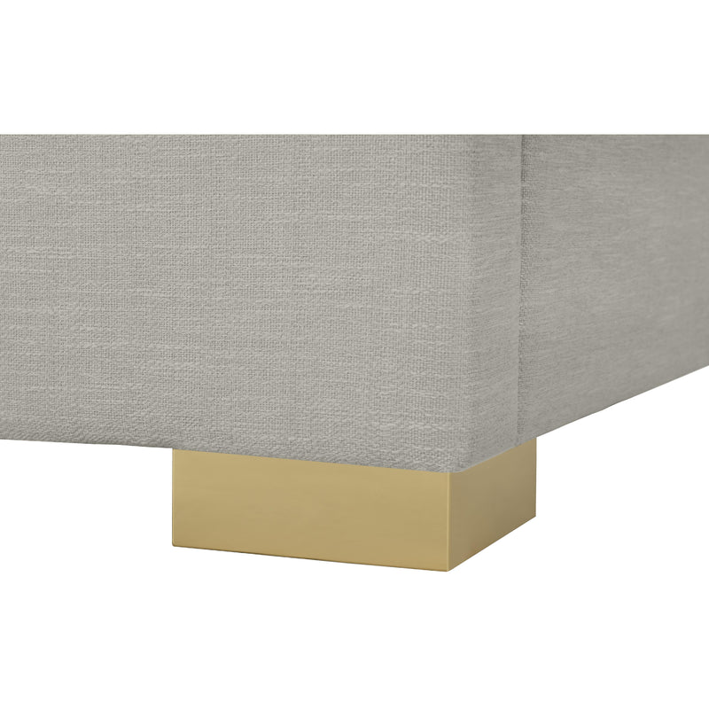 Meridian Crosby Beige Linen Textured Fabric Full Bed IMAGE 13