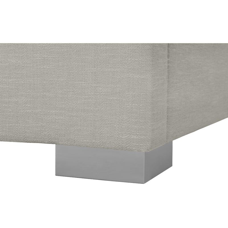 Meridian Crosby Beige Linen Textured Fabric Full Bed IMAGE 14