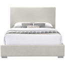 Meridian Crosby Beige Linen Textured Fabric Full Bed IMAGE 6
