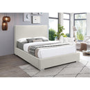 Meridian Crosby Beige Linen Textured Fabric Queen Bed IMAGE 4