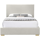 Meridian Crosby Beige Linen Textured Fabric Queen Bed IMAGE 5
