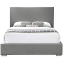 Meridian Crosby Grey Linen Textured Fabric Full Bed IMAGE 6
