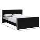 Meridian Dillard Black Velvet King Bed IMAGE 7