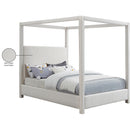 Meridian Emerson Cream Linen Textured Fabric Queen Bed (3 Boxes) IMAGE 9