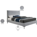 Meridian Hunter Grey Linen Textured Queen Bed IMAGE 11