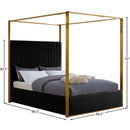 Meridian Jones Black Velvet Queen Bed IMAGE 7
