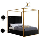 Meridian Jones Black Velvet Queen Bed IMAGE 8