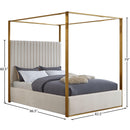 Meridian Jones Cream Velvet King Bed IMAGE 7