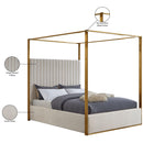 Meridian Jones Cream Velvet King Bed IMAGE 8