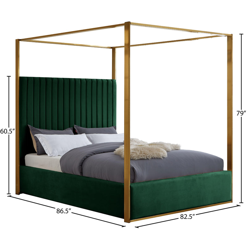 Meridian Jones Green Velvet King Bed IMAGE 7