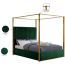 Meridian Jones Green Velvet King Bed IMAGE 8
