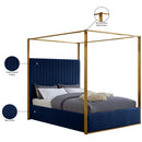 Meridian Jones Navy Velvet King Bed IMAGE 8