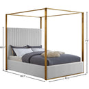 Meridian Jones White Vegan Leather King Bed IMAGE 7