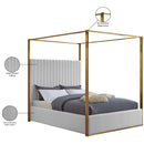 Meridian Jones White Vegan Leather King Bed IMAGE 8