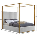 Meridian Jones White Vegan Leather Queen Bed IMAGE 7