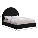 Meridian Milo Black Fabric Queen Bed IMAGE 7