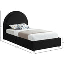 Meridian Milo Black Fabric Twin Bed IMAGE 7