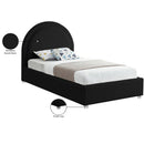Meridian Milo Black Fabric Twin Bed IMAGE 8