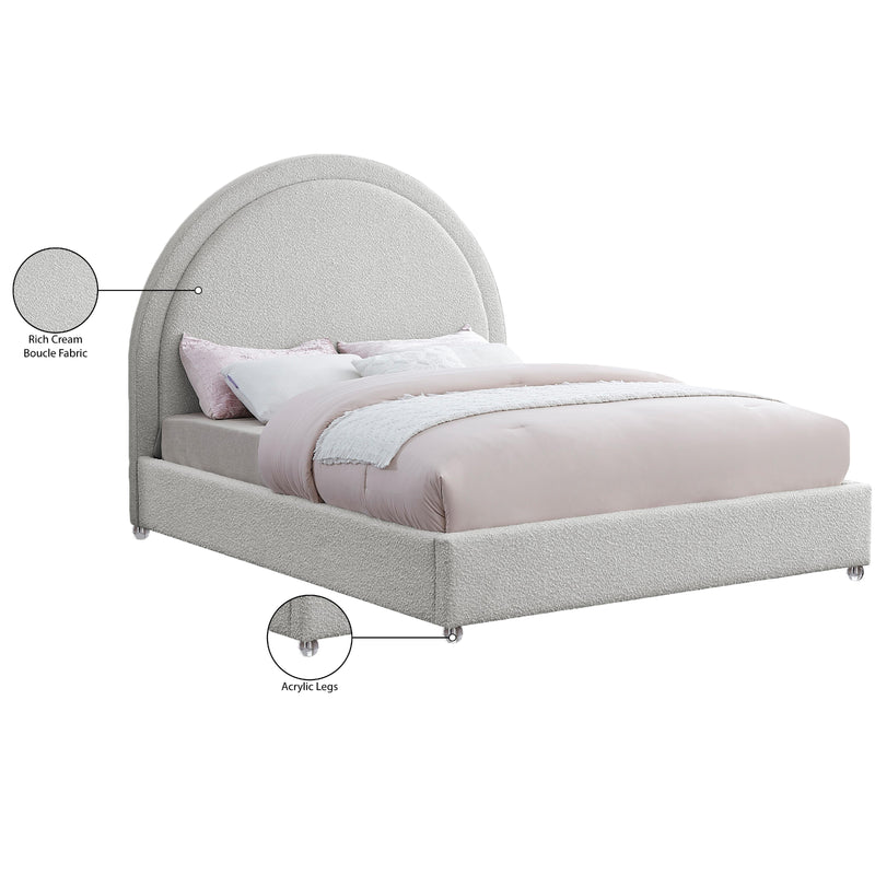 Meridian Milo Cream Fabric Full Bed IMAGE 8