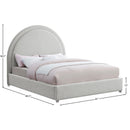 Meridian Milo Cream Fabric King Bed IMAGE 7