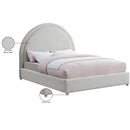 Meridian Milo Cream Fabric Queen Bed IMAGE 8