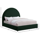 Meridian Milo Green Fabric King Bed IMAGE 7