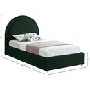 Meridian Milo Green Fabric Twin Bed IMAGE 7