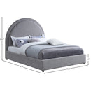 Meridian Milo Grey Fabric Full Bed IMAGE 7