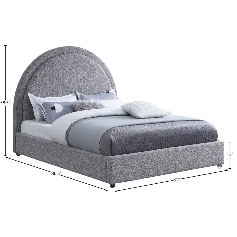 Meridian Milo Grey Fabric King Bed IMAGE 7