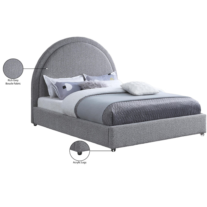 Meridian Milo Grey Fabric King Bed IMAGE 8